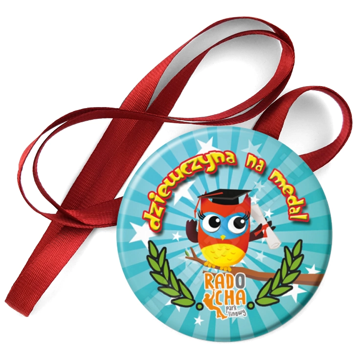 przypinka medal Radocha - dziewczyna na medal