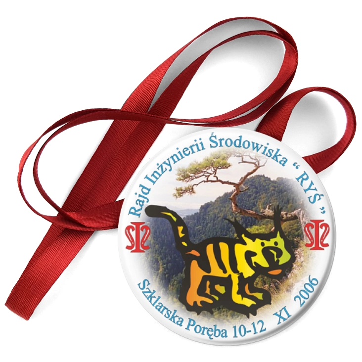 przypinka medal Rajd Inżynierii Środowiska Ryś