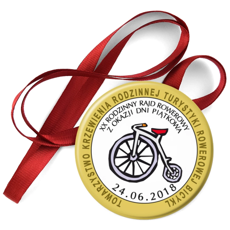 przypinka medal Rodzinny Rajd Rowerowy 2018