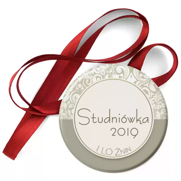 przypinka medal Studniówka 2019 - I LO Żnin 