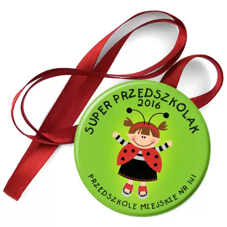 przypinka medal Super Przedszkolak 2016
