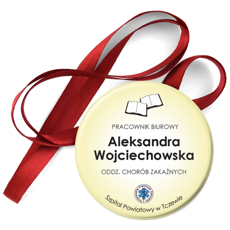 przypinka medal Szpital Powiatowy w Tczewie - pracownik biurowy