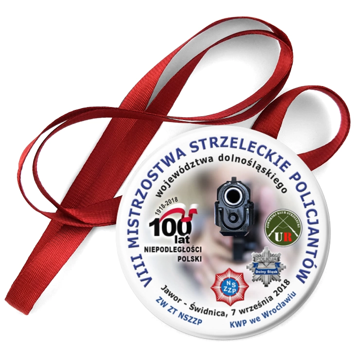 przypinka medal VIII Mistrzostwa Strzeleckie Policjantów