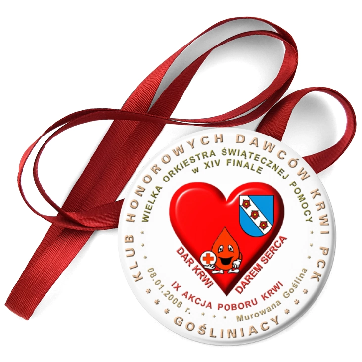 przypinka medal XIV FInał WOŚP w Murowanej Goślinie
