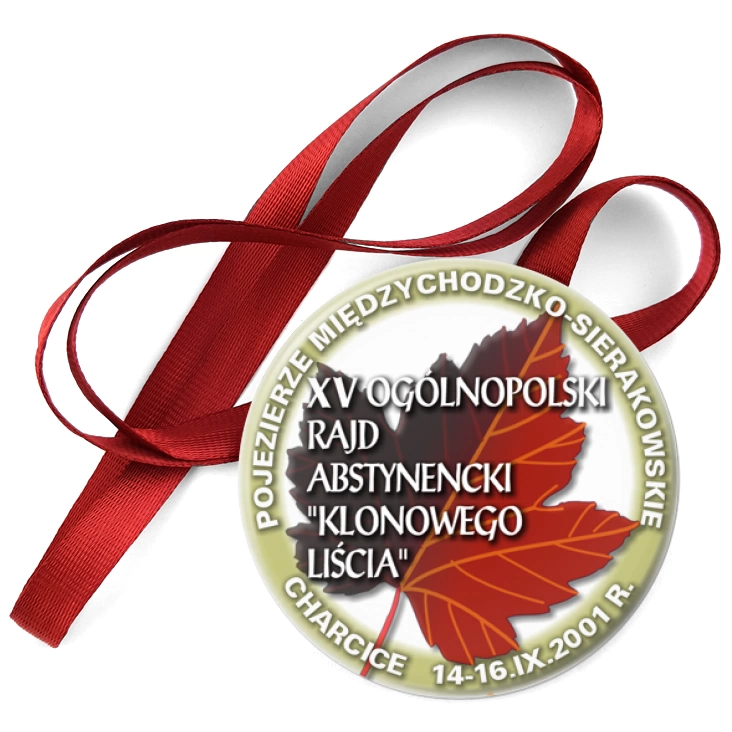 przypinka medal XV Ogólnopolski Rajd Abstynencki Klonowego Liścia
