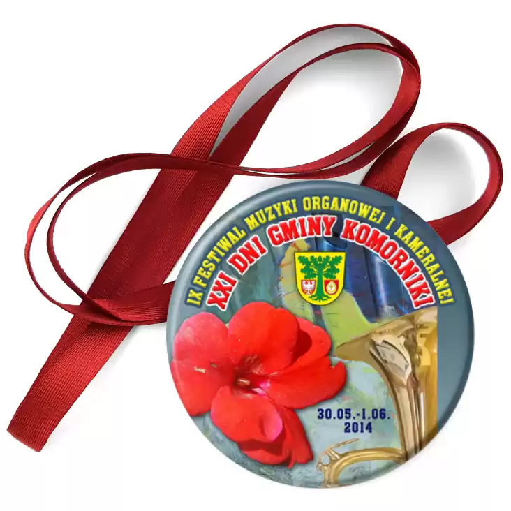 przypinka medal XXI Dni Gminy Komorniki
