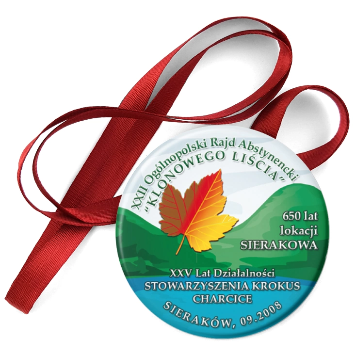 przypinka medal XXII Rajd Abstynencki Klonowego Liścia