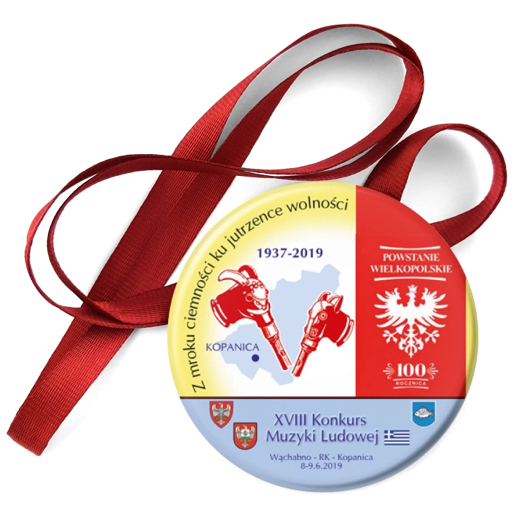 przypinka medal Z mroku ciemności ku jutrzence wolności