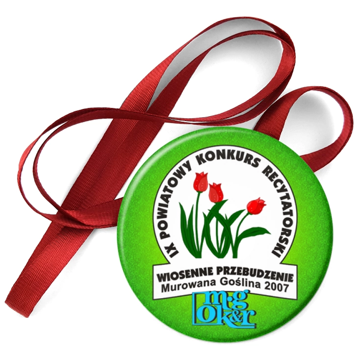 przypinka medal Powiatowy Konkurs Recytatorski - Wiosenne Przebudzenie 2007