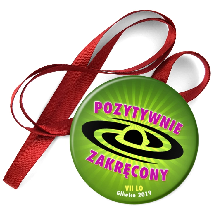 przypinka medal Pozytywnie zakręcony