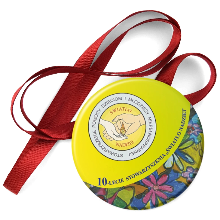 przypinka medal 10-lecie Stowarzyszenia Światło Nadziei