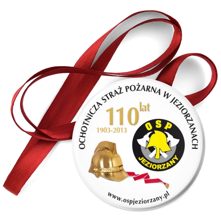 przypinka medal 110 lat OSP w Jeziorzanach