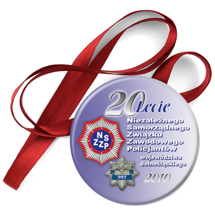przypinka medal 20 lat NSZZP