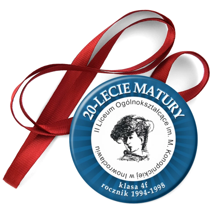 przypinka medal 20-lecie matury