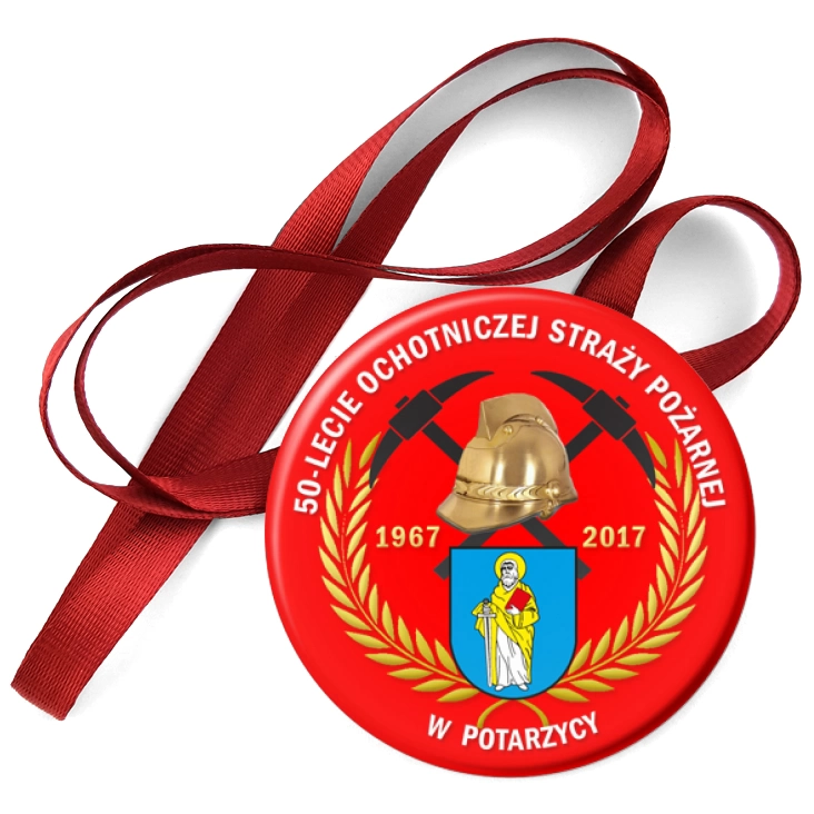 przypinka medal 50-lecie OSP w Potarzycy