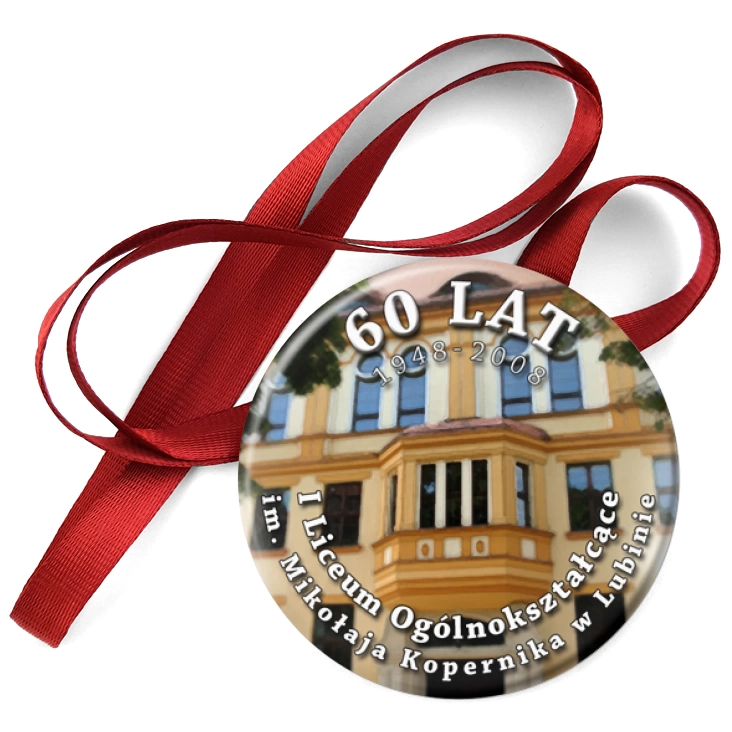 przypinka medal 60 Lat LO w Lubinie