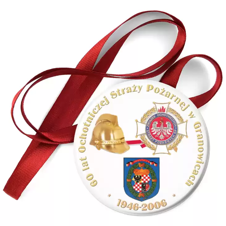 przypinka medal 60 lat OSP w Gronowicach
