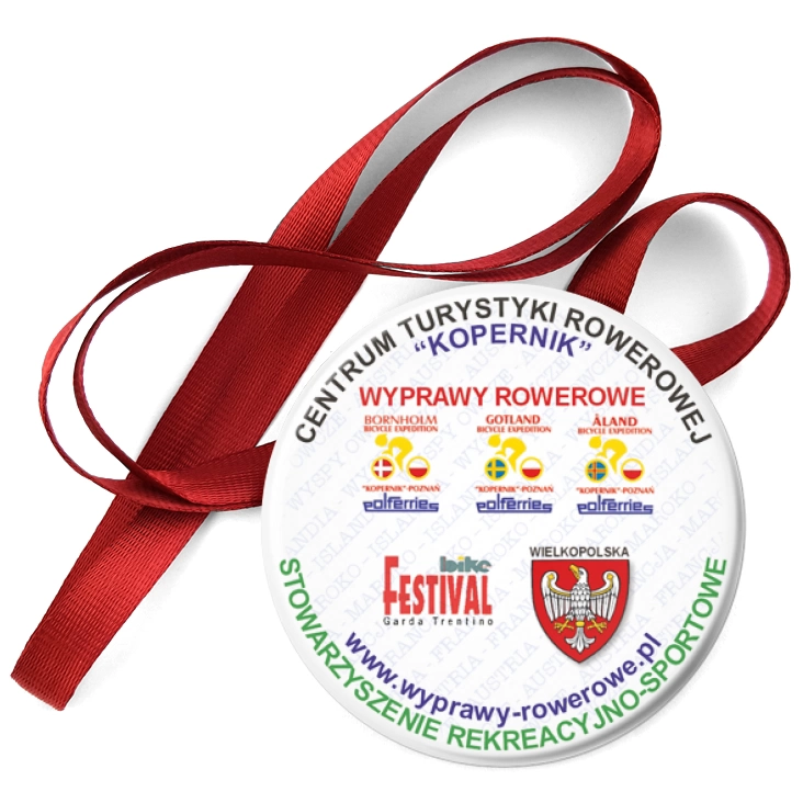 przypinka medal Centrum Turystyki Rowerowej Kopernik