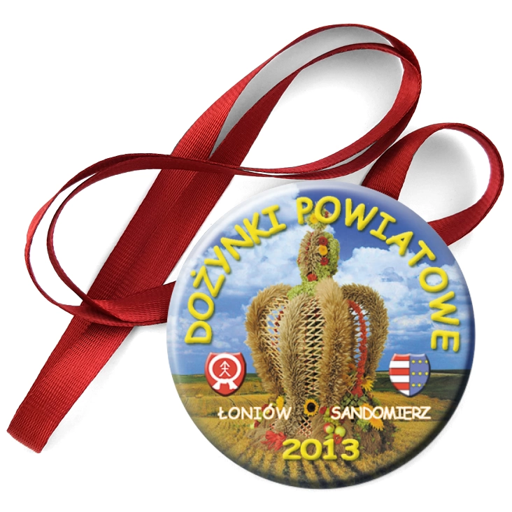 przypinka medal Dożynki Powiatowe Łoniów Sandomierz