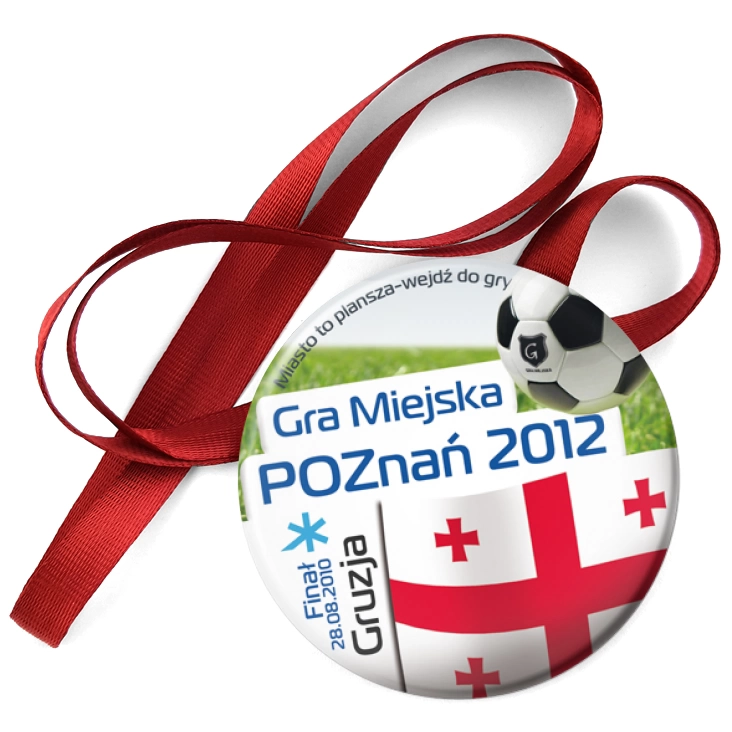 przypinka medal Gra Miejska - Poznań 2012 - Gruzja