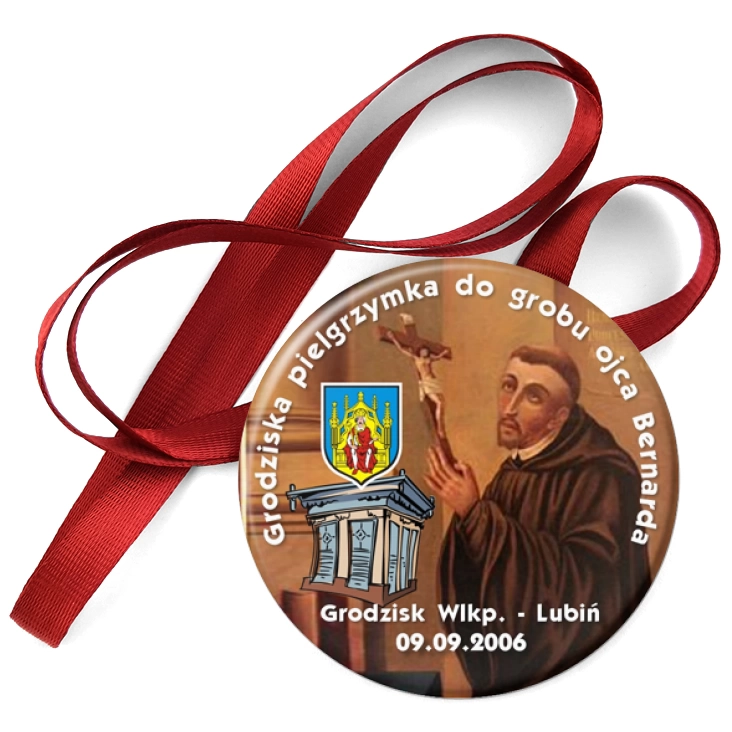 przypinka medal Grodziska pielgrzymka do grobu ojca Bernarda_2