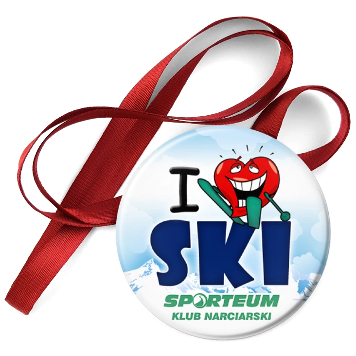 przypinka medal I love ski