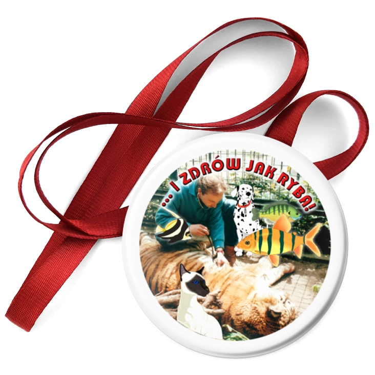 przypinka medal ...I zdrów jak ryba!