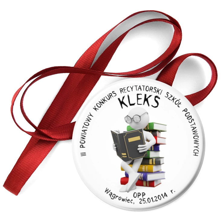 przypinka medal III Powiatowy Konkurs Recytatorski