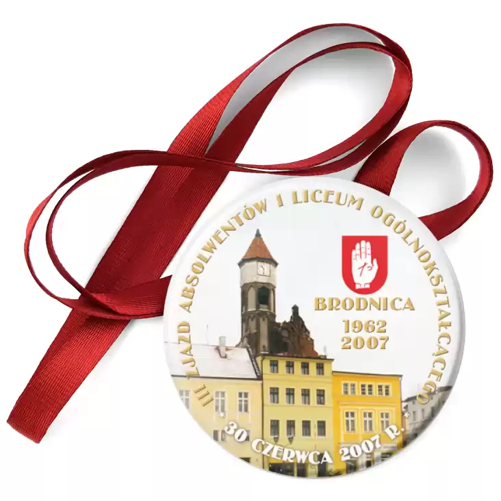 przypinka medal III Zjazd Absolwentów I LO w Brodnicy
