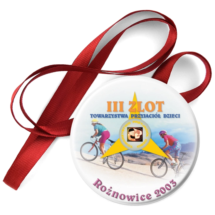 przypinka medal III Zlot Towarzystwa Przyjaciół Dzieci - Rożnowice 2003