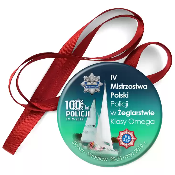 przypinka medal IV Mistrzostwa Polski Policji w Żeglarstwie