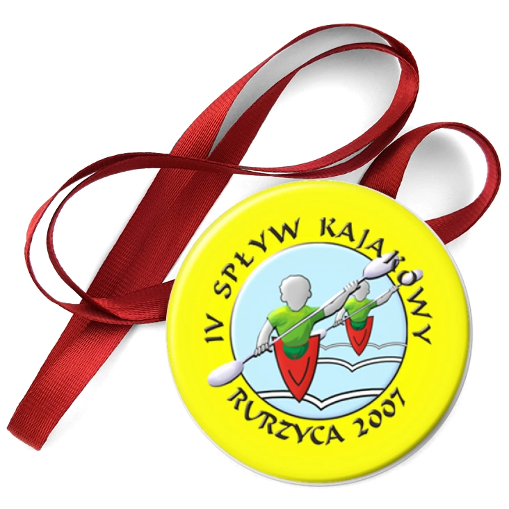 przypinka medal IV Spływ Kajakowy - Ryrzyca 2007