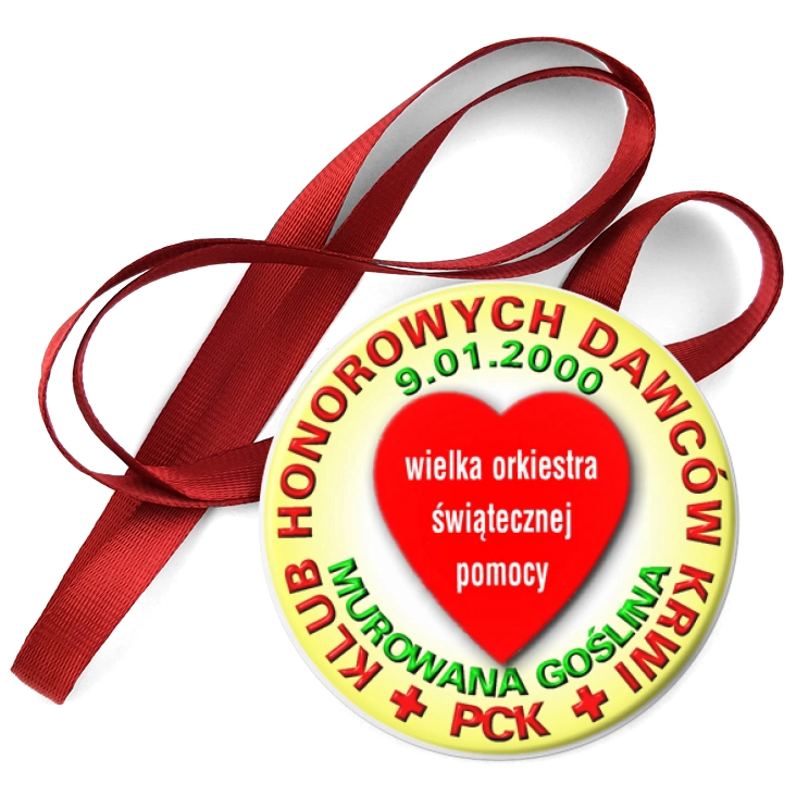 przypinka medal Klub Honorowych Dawców Krwi