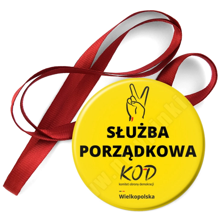 przypinka medal KOD Służba Porządkowa