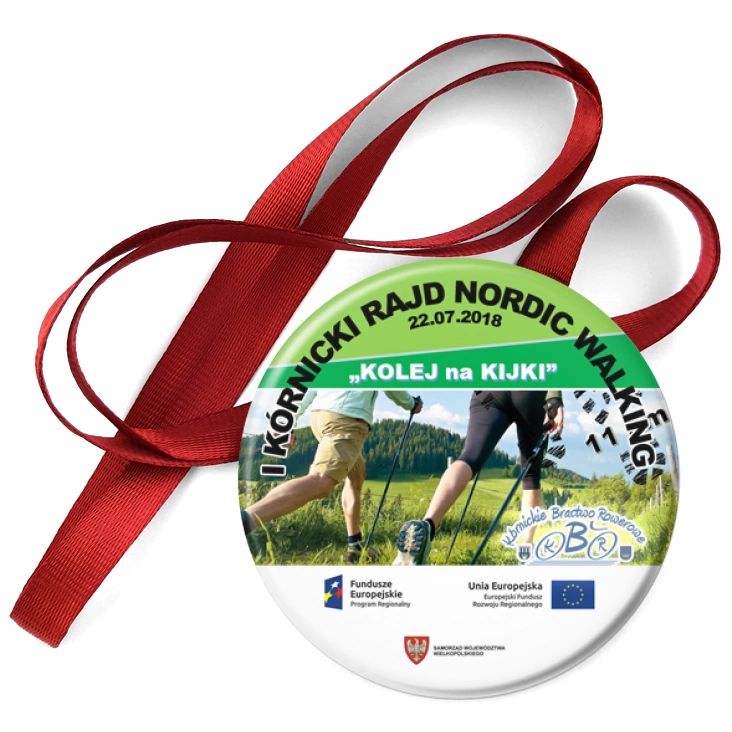 przypinka medal Kolej na kijki