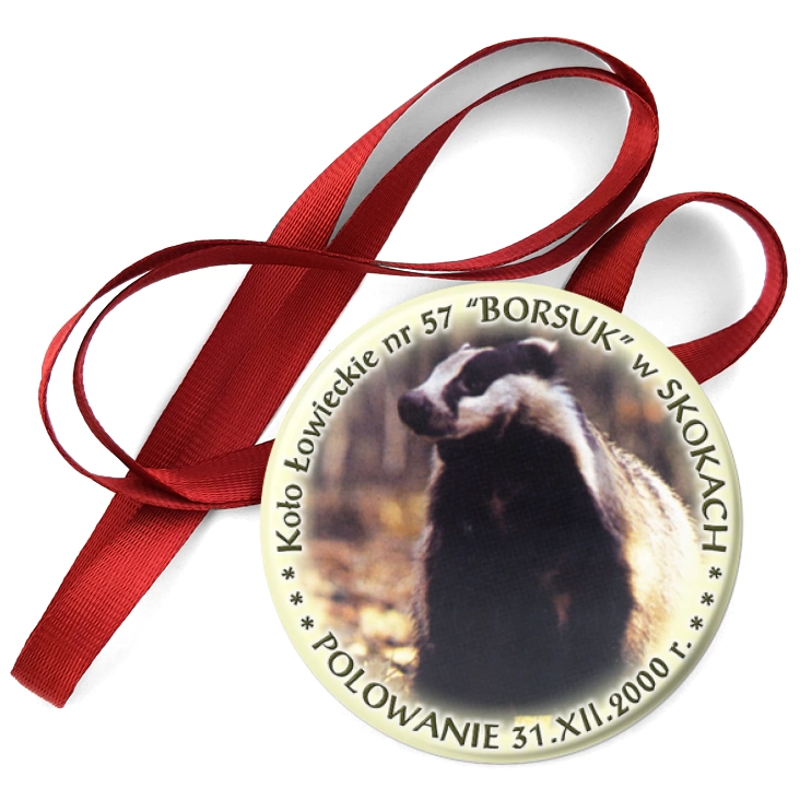 przypinka medal Koło Łowieckie nr 57 BORSUK w Skokach