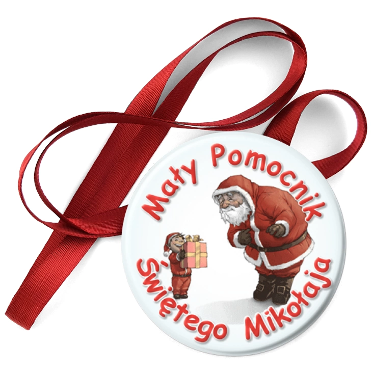 przypinka medal Mały Pomocnik Św. Mikołaja