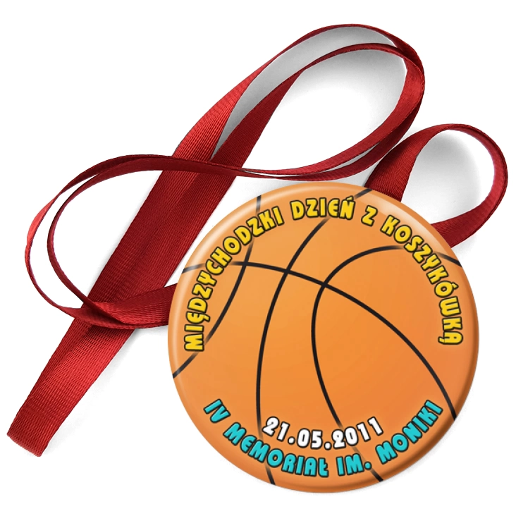 przypinka medal Międzychodzki Dzień z Koszykówką