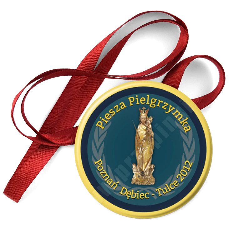 przypinka medal Piesza pielgrzymka Poznań - Tulce 2012