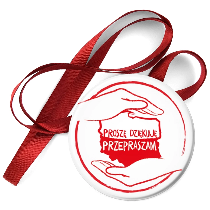 przypinka medal Proszę Dziękuję Przepraszam