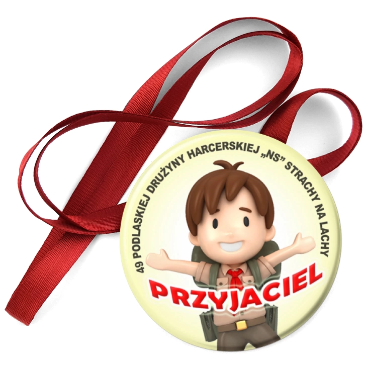 przypinka medal Przyjaciel 49 Podlaskiej Drużyny Harcerskiej NS Strachy na Lachy