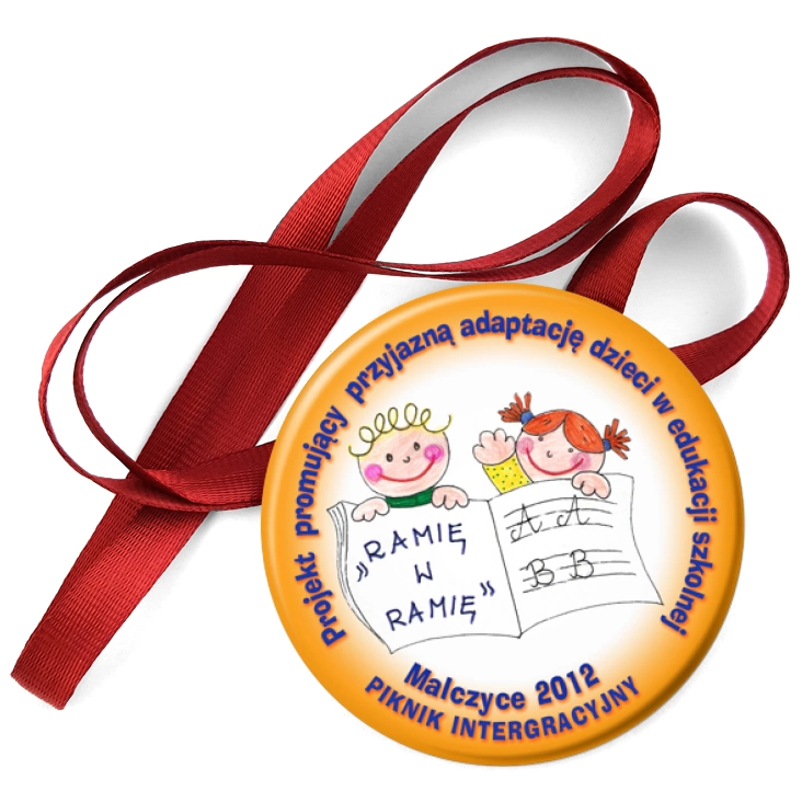 przypinka medal Przyjazna adaptacja dzieci w szkole