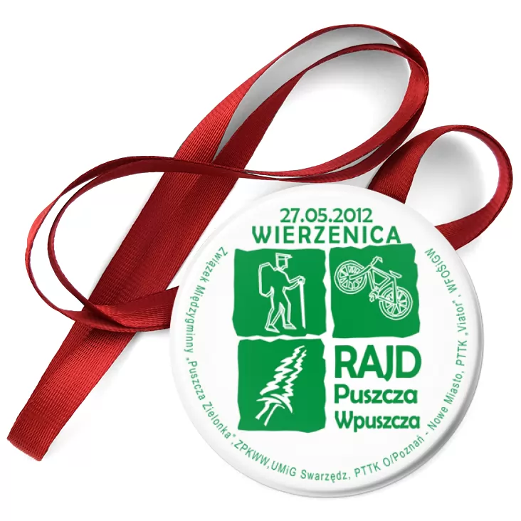 przypinka medal Rajd Puszcza Wpuszcza 2012