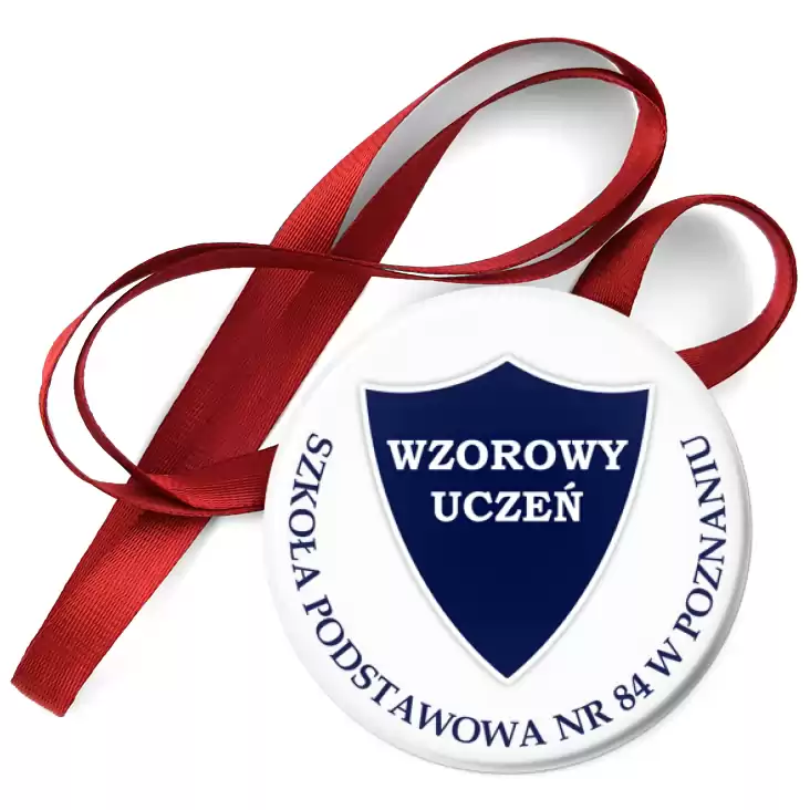 przypinka medal SP nr 84 w Poznaniu - Wzorowy uczeń