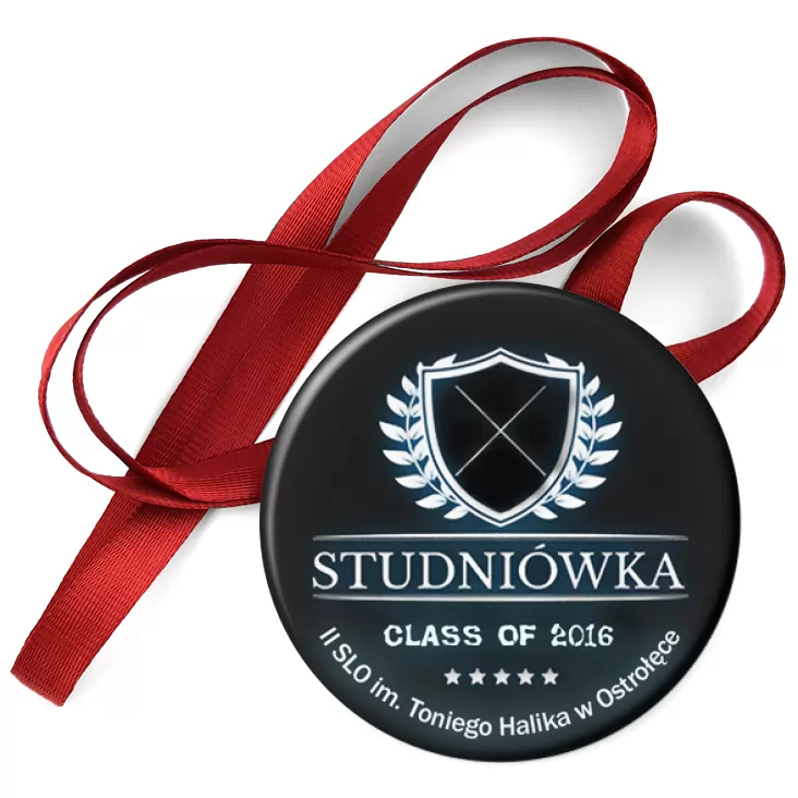 przypinka medal Studniówka - II SLO 