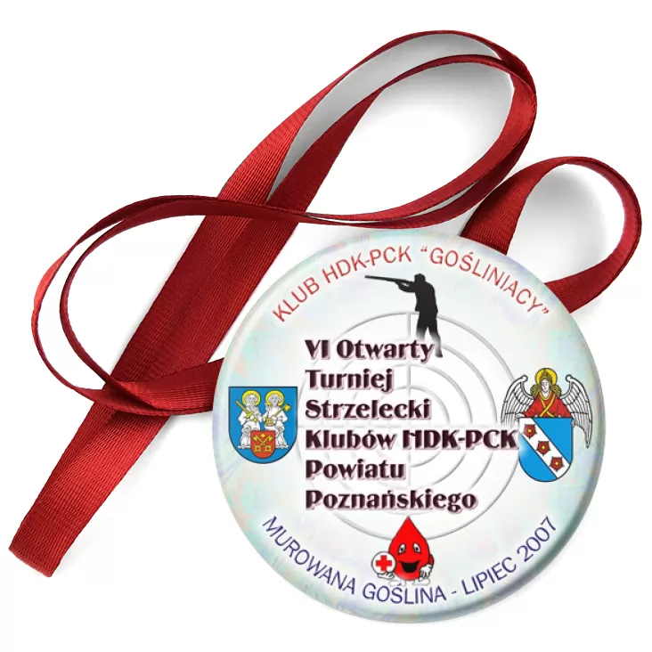 przypinka medal VI Turniej Strzelecki HDK-PCK Murowana Goślina 2007