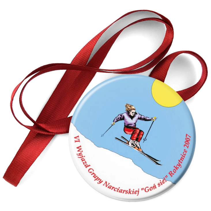 przypinka medal VI Wyjazd Grupy Narciarskiej Goń się!