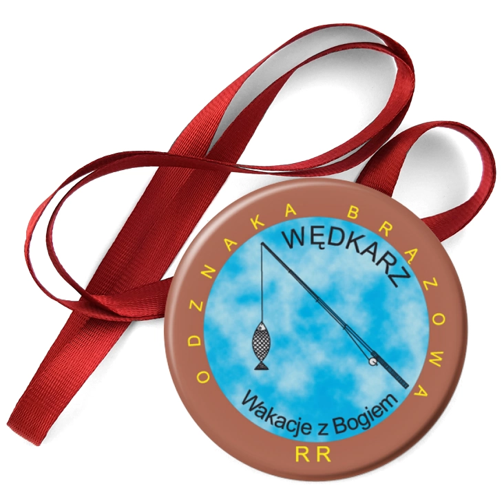 przypinka medal Wakacje z Bogiem - Wędkarz