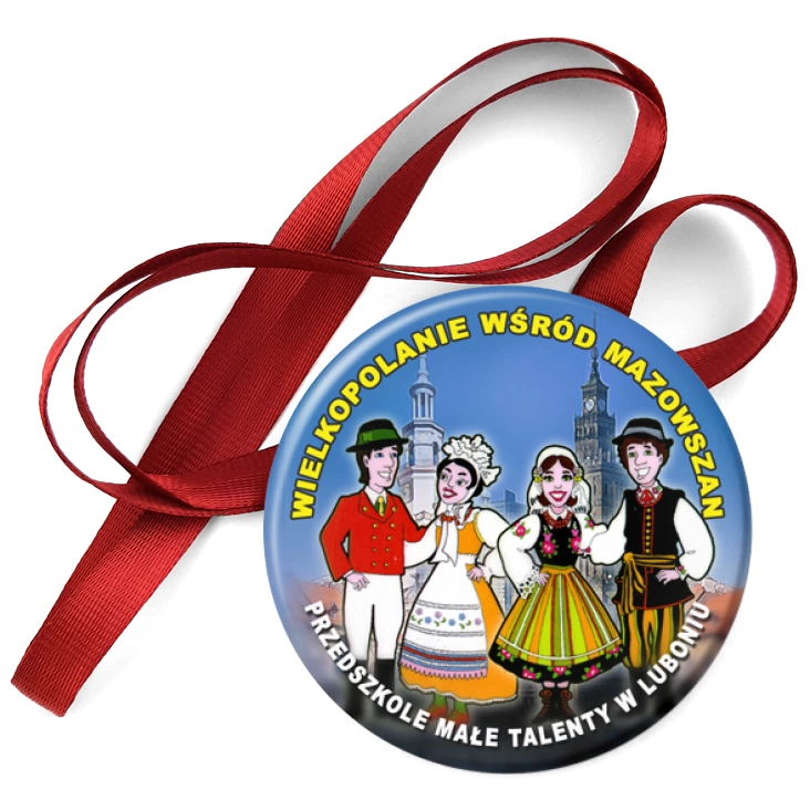 przypinka medal Wielkopolanie wśród Mazowszan