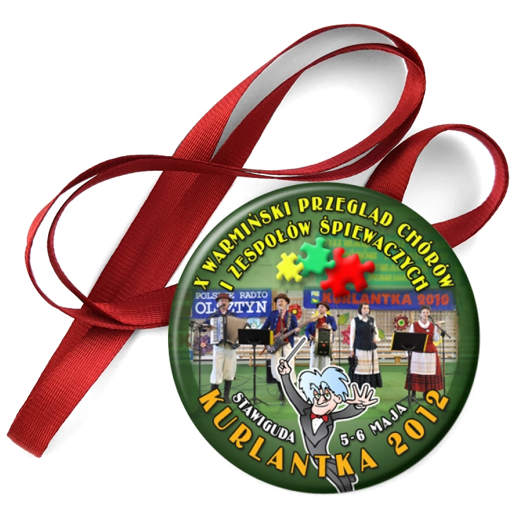 przypinka medal X Warmiński Przegląd Chórów i Zespołów Śpiewaczyc